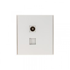 KRANZ STRONG Розетка компьютерная RJ45 кат6 + TV с/у жемчуг, с 1-пост. рамкой KRANZ STRONG Розетка компьютерная RJ45 кат6 + TV с/у жемчуг, с 1-пост. рамкой