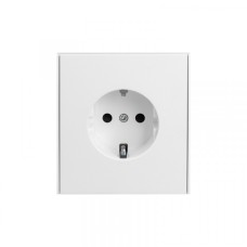 KRANZ STRONG Розетка 1-ая с/з с/у, со шторками 16А жемчуг, с 1-пост. рамкой KRANZ STRONG Розетка 1-ая с/з с/у, со шторками 16А жемчуг, с 1-пост. рамкой