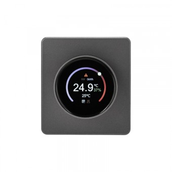 KRANZ ROUND Терморегулятор Wi-Fi с/у титан, с 1-пост. рамкой KRANZ ROUND Терморегулятор Wi-Fi с/у титан, с 1-пост. рамкой