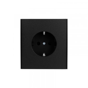 KRANZ STRONG Розетка 1-ая с/з с/у, со шторками 16А антрацит, с 1-пост. рамкой KRANZ STRONG Розетка 1-ая с/з с/у, со шторками 16А антрацит, с 1-пост. рамкой