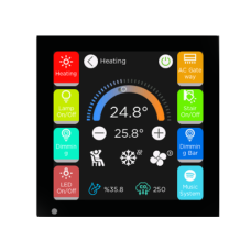 iX2 2" KNX сенсорная панель, Черный ,2-кнопочный,с ЖК-дисплеем + качества воздуха iX2 2" KNX сенсорная панель, Черный ,2-кнопочный,с ЖК-дисплеем + качества воздуха