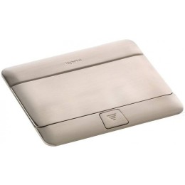 054020 Выдвижной розеточный блок 3 модуля, нержавеющая сталь