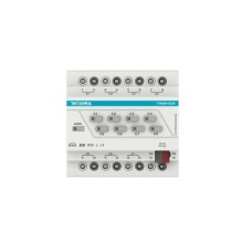 Многофункциональный релейный модуль KNX, 8-канальный, 8DO 16А/230В~, управление жалюзи и 2-трубными фанкойлами, логические функции, счетчик рабочего времени, ручное управление, LED индикация, на DIN рейку, 6ТЕ Многофункциональный релейный модуль KNX, 8-канальный, 8DO 16А/230В~, управление жалюзи и 2-трубными фанкойлами, логические функции, счетчик рабочего времени, ручное управление, LED индикация, на DIN рейку, 6ТЕ