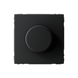 GAL001023 СВЕТОРЕГУЛЯТОР (диммер) поворотно-нажимной , LED, RC, 400Вт, механизм, КАРБОН