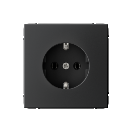 GAL001043 РОЗЕТКА с заземлением без шторок, 16А, механизм, КАРБОН