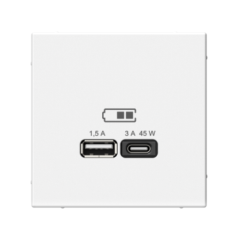 GAL000129 USB РОЗЕТКА A + тип-C 45Вт высокоскоростная зарядка QC, PD, механизм