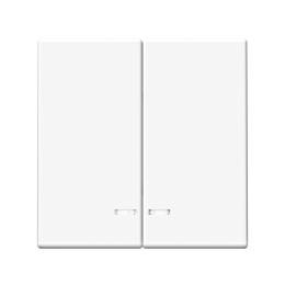 GAL000153 2-клавишный ВЫКЛЮЧАТЕЛЬ с подсветкой, сх.5а, 10АХ, механизм, БЕЛЫЙ 