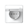 GAL440146 РОЗЕТКА с заземлением, шторками  и крышкой, 16А, IP44, механизм, БЕЛЫЙ
