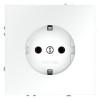 VLS040102 Розетка S70, с заземлением, одинарная, безвинтовые клеммы, цвет - белый матовый