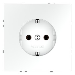 VLS040102 Розетка S70, с заземлением, одинарная, безвинтовые клеммы, цвет - белый матовый