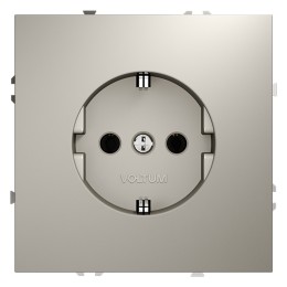 VLS040103 Розетка S70, с заземлением, одинарная, безвинтовые клеммы, цвет - кашемир