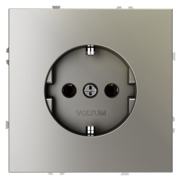 VLS040104 Розетка S70, с заземлением, одинарная, безвинтовые клеммы, цвет - шелк