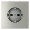 VLS040105 Розетка S70, с заземлением, одинарная, безвинтовые клеммы, цвет - сталь