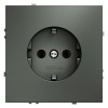 VLS040106 Розетка S70, с заземлением, одинарная, безвинтовые клеммы, цвет - титан