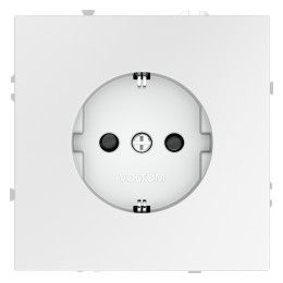 VLS040202 Розетка S70, со шторками, с заземлением, одинарная, безвинтовые клеммы, цвет - белый матовый
