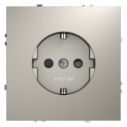 VLS040203 Розетка S70, со шторками, с заземлением, одинарная, безвинтовые клеммы, цвет - кашемир