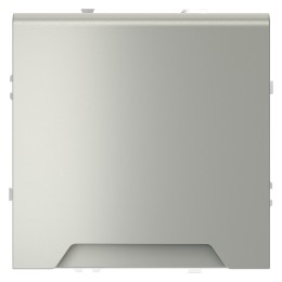 VLS040305 Розетка S70,со шторками, с крышкой, с заземлением, одинарная, безвинтовые клеммы, цвет - сталь