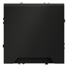 VLS040308 Розетка S70,со шторками, с крышкой, с заземлением, одинарная, безвинтовые клеммы, цвет - черный матовый