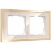 W0022851 Рамка на 2 поста Baguette (айвори/латунь) Werkel a060235