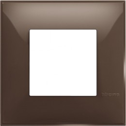 Рамка на 1 пост немецкий/итальянский стандарт - 2 модуля. Цвет Мокко. Bticino серия CLASSIA. R4802MK