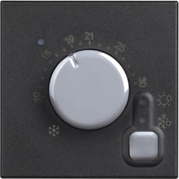 Терморегулятор/термостат электронный с внутренним температурным датчиком 230В - 2 модуля. Цвет Чёрный. Bticino серия CLASSIA. RG4441