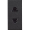 Розетка электрическая - европейского/американского стандарта 16А DIY упаковка - 1 модуль. Цвет Чёрный. Bticino серия CLASSIA. RG4125P