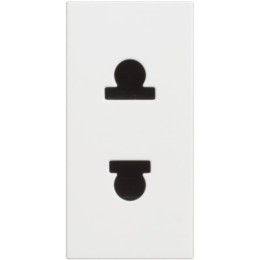 Розетка электрическая - европейского/американского стандарта 16А - 1 модуль. Цвет Белый. Bticino серия CLASSIA. RW4125