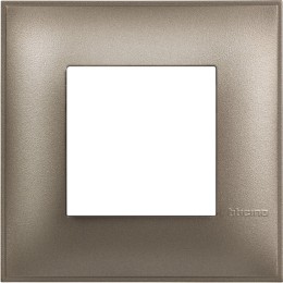 Рамка на 1 пост немецкий/итальянский стандарт - 2 модуля. Цвет Титан. Bticino серия CLASSIA. R4802TM