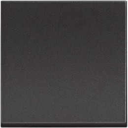 Выключатель кнопочный одноклавишный 10А - 2 модуля. Цвет Чёрный. Bticino серия CLASSIA. RG4005M2