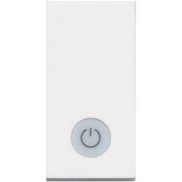 Выключатель одноклавишный 10А с подсветкой и символом "котёл" - 1 модуль. Цвет Белый. Bticino серия CLASSIA. RW4001LS