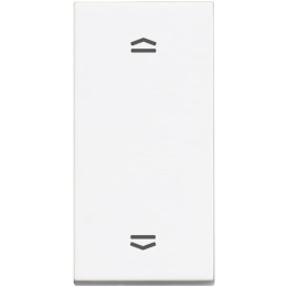 Выключатель/переключатель управления жалюзи/рольставни одноклавишный - 1 модуль. Цвет Белый. Bticino серия CLASSIA. RW4027N