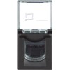 Розетка компьютерная RJ45 cat5e UTP - 1 модуль. Цвет Чёрный. Bticino серия CLASSIA. RG4279C5E