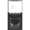 Розетка компьютерная RJ45 cat6 - 1 модуль. Цвет Чёрный. Bticino серия CLASSIA. RG4279C6S