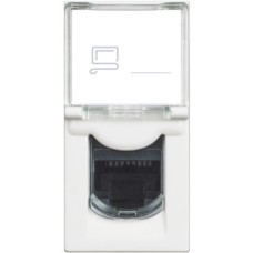 Розетка компьютерная RJ45 cat5e UTPE - 1 модуль. Цвет Белый. Bticino серия CLASSIA. RW4279C5E Розетка компьютерная RJ45 cat5e UTPE - 1 модуль. Цвет Белый. Bticino серия CLASSIA. RW4279C5E
