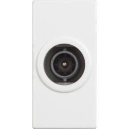 Розетка телевизионная TV "звезда" - 1 модуль. Цвет Белый. Bticino серия CLASSIA. RW4202D