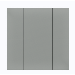 Выключатель iSwitch+ 4-кнопочный, встроенные датчики температуры, влажности, освещенности, LED индикация, 2 унив. входа, с BCU, материал пластик, цвет антрацит (серый) матовый