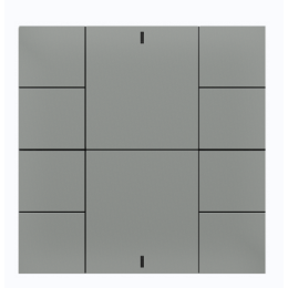 Выключатель iSwitch+ 10-кнопочный, встроенные датчики температуры, влажности, освещенности, LED индикация, 2 унив. входа, с BCU, материал пластик, цвет антрацит (серый) матовый