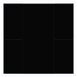 Выключатель iSwitch+ 4-кнопочный, встроенные датчики температуры, влажности, освещенности, LED индикация, 2 унив. входа, с BCU, материал плексигласс, цвет черный