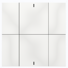 Выключатель iSwitch+ 6-кнопочный, встроенные датчики температуры, влажности, освещенности, LED индикация, 2 унив. входа, с BCU, материал пластик, цвет белый глянцевый