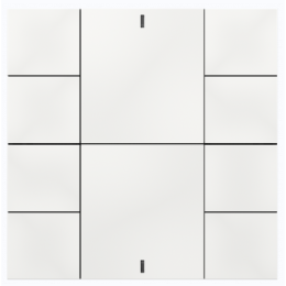 Выключатель iSwitch+ 10-кнопочный, встроенные датчики температуры, влажности, освещенности, LED индикация, 2 унив. входа, с BCU, материал пластик, цвет белый глянцевый