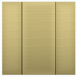 Выключатель iSwitch+ 2-кнопочный, встроенные датчики температуры, влажности, освещенности, LED индикация, 2 унив. входа, с BCU, материал анодированный алюминий, шлифованный, цвет золото