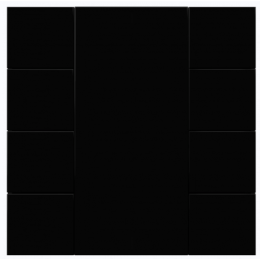 Выключатель iSwitch+ 8-кнопочный, встроенные датчики температуры, влажности, освещенности, LED индикация, 2 унив. входа, с BCU, материал пластик, цвет угольно-черный глянцевый