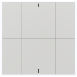 Выключатель iSwitch+ 6-кнопочный, встроенные датчики температуры, влажности, освещенности, LED индикация, 2 унив. входа, с BCU, материал пластик, цвет белый матовый