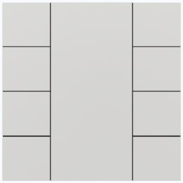 Выключатель iSwitch+ 8-кнопочный, встроенные датчики температуры, влажности, освещенности, LED индикация, 2 унив. входа, с BCU, материал пластик, цвет белый матовый