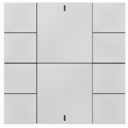 Выключатель iSwitch+ 10-кнопочный, встроенные датчики температуры, влажности, освещенности, LED индикация, 2 унив. входа, с BCU, материал пластик, цвет белый матовый