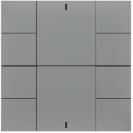 Выключатель iSwitch+ 10-кнопочный, встроенные датчики температуры, влажности, освещенности, LED индикация, 2 унив. входа, с BCU, материал пластик, цвет серый металлик