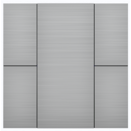 Выключатель iSwitch+ 4-кнопочный, встроенные датчики температуры, влажности, освещенности, LED индикация, 2 унив. входа, с BCU, материал алюминий, натуральный шлифованный