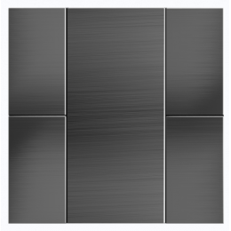 Выключатель iSwitch+ 4-кнопочный, встроенные датчики температуры, влажности, освещенности, LED индикация, 2 унив. входа, с BCU, материал нержавающая сталь полированная