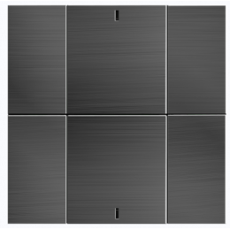 Выключатель iSwitch+ 6-кнопочный, встроенные датчики температуры, влажности, освещенности, LED индикация, 2 унив. входа, с BCU, материал нержавающая сталь полированная