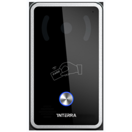 Черная мини-наружная станция с кард-ридером и кнопкой